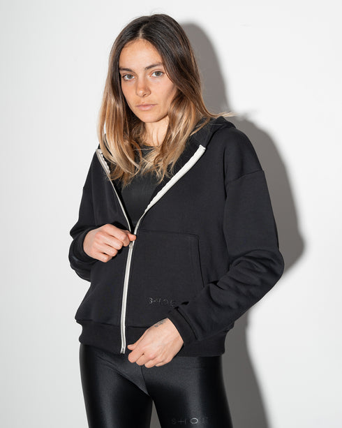 ZELMA0133 Zip Hooded Sweatshirt