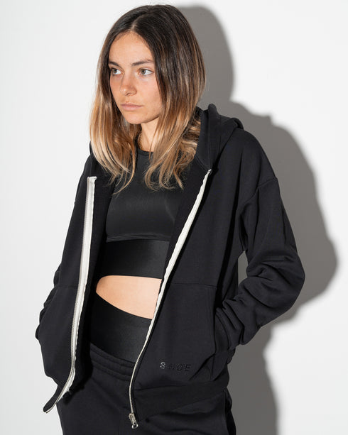 ZELMA0133 Zip Hooded Sweatshirt