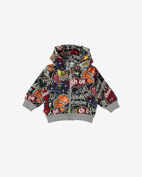 ZANDER0403 Zip Hooded Sweatshirt