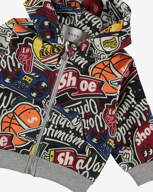 ZANDER0403 Zip Hooded Sweatshirt